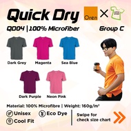 OREN SPORT Microfibre T-shirt (UNISEX) Short Sleeve - QD04 (Group C)