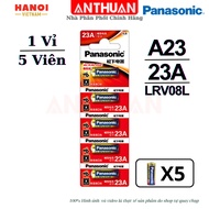 Pin A23 / A27 Panasonic 12V Cao Cấp Chính Hãng Pin 23A 27A LRV08 vỉ 5 viên chìa khóa oto cửa cuốn.