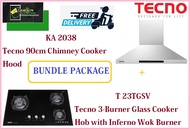TECNO HOOD AND HOB BUNDLE PACKAGE FOR ( KA 2038 &amp; T 23TGSV ) / FREE EXPRESS DELIVERY