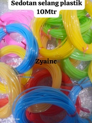 Satu Ikat 10meter Sedotan Selang PLastik Es limun Lilin Kecil 2mm - KuningTranspara Sedotan selang e