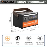 VANPA Portable Power Station 500W/900W/1300W AC 220V 500000MAH Battery Solar Generator Large Capaci