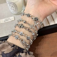 Gothic Cross Bracelet | Unisex Titanium Steel Chain | Minimalist Layering Jewelry | Baddie Aesthetic