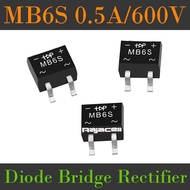 2pcs MB6S 0.5A 600V SMD Diode Dioda Bridge Rectifier Penyearah Tegangan