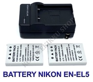 EN-EL5 \ ENEL5 แบตเตอรี่ \ แท่นชาร์จ \ แบตเตอรี่พร้อมแท่นชาร์จสำหรับกล้องนิคอน Battery \ Charger \ B