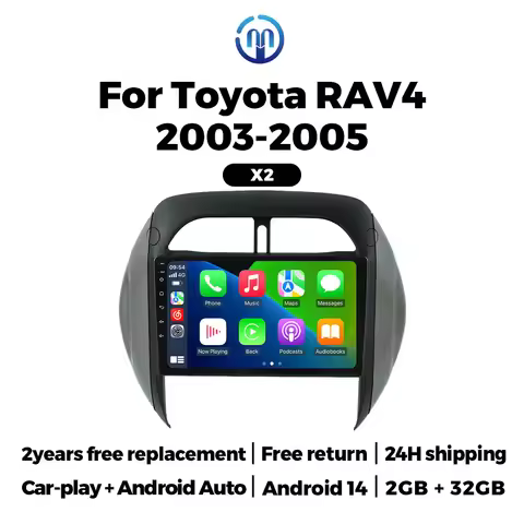 NaviFly Android 14 Car Radio Wireless Carplay For Toyota RAV4 2 CA20 CA20W XA20 2003-2005 Navigation