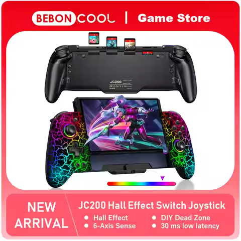 BEBONCOOL JC200 Joystick For Nintendo Switch/Switch OLED Built-in 6-Axis Gyro Design Handheld Grip D
