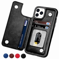 Business Wallet Cases For iPhone 13 12 Mini Pro Max Cover Retro Flip Leather Phone Case