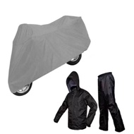 Raincoat with motorcycle cover(gray)thin