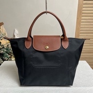 【98新 ✨ 全網最低價！】LONGCHAMP/瓏驤 Le Pliage 23 短柄 帆布拼牛皮 餃子包 手提包 小號 （下單前先詢問庫存❗️）