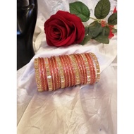 GELANG BANGLES INDIA VALAYAL 18 bangles nipis 6 bangle lebar 1 set 34 biji (sila chat u tuk size} l)