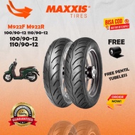 MAXXIS M922 TIRES - (100/90-12 + 110/90-12) / 100-90-12 / 110-90-12 FRONT/ REAR TUBELESS TIRES 100 -