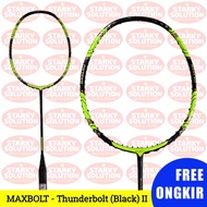 Raket MAXBOLT THUNDERBOLT Batangan Bulutangkis Original - Black