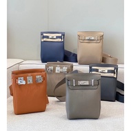 Hermes Men Women Style Chest Bag Backpack Handmade Beeswax Line togo Leather 18 * 26 * 8