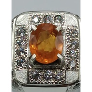 Cincin perak 980 mandarin garnet