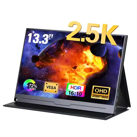 13.3" Super Thin Portable Monitor 2560*1600 2.5K Type-C HDMI for iPhone PC Mac Xbox Switch PS4/5 Gam