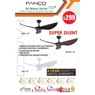 52in Ceiling Fan Without LED Black / White / Wood Huracan (Fanco)