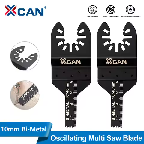 XCAN 1/2/5pcs 10mm Oscillating Saw Blade Bi-Metal Multi Tool Saw Blades For Wood Metal Plastic Cutti