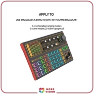 K300 Sound Card Professional Live Streaming Mixer Kit Voice Changer Multiple Effects Broadcast Karao