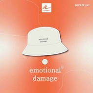 KIM&CO. ORIGINAL - emotional damage BUCKET HAT (KCH007) หมวกบัคเก็ต หมวกแฟชั่น กันแดด กันรังสี UV ใส