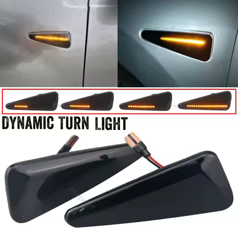 2PCS Dynamic LED Side Marker Light Turn Signal Blinker Lamp For Dacia Logan Sandero I Renault Symbol