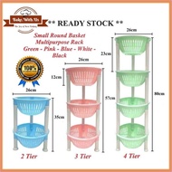 🔰 Round Multipurpose Small Rack / Rak Barang Serbaguna Kecil (2/3/4 Tier) / Kitchen Rack / Rak Bawang / Rak Dapur Kecil
