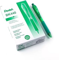 Pentel WOW! Retractable Ballpoint Pens, Medium Line, Green Ink, Box of 12 (BK440-D)
