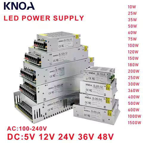 DC 5V 12V 24V 36V 48V Switching Power Supply 220V to 5 12 24 36 48 2A 3A 4A 5A 10A 15A 20A 30A 40A 5
