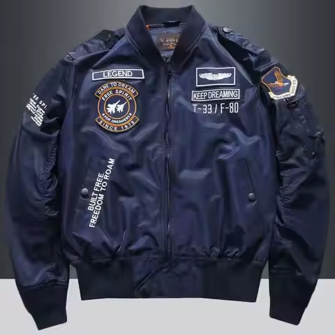 Man's Bomber Jacket Baseball Uniform Air Force One Army Aviation Jumper Aviator Workwear Baseball Je