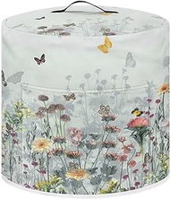 NETILGEN Dust Cover Compatible with 3 qt Instant Pot and Extra Accessories, for Electric Pressure Cooker Rice Cooker and Air Fryer Insulated Protective Cover Keep Appliance Clean, Floral Butterfly