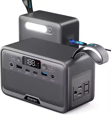 R100(2026 New) Portable Power Station 89.6Wh 100W Power Bank with AC Outlet, LiFePO4 Battery Fast Ch