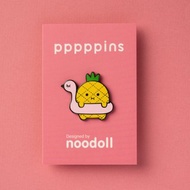 鳳梨娜娜 Noodoll 琺瑯別針