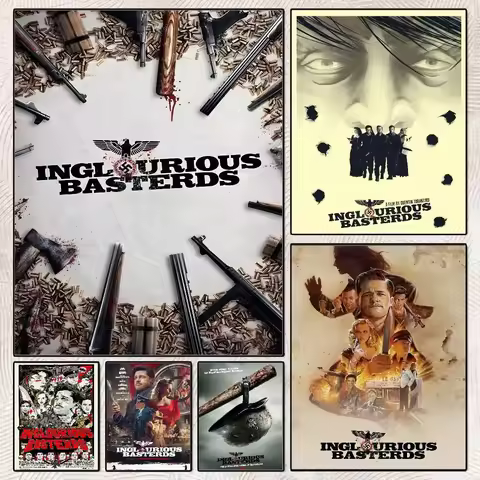 Classic War Movies Inglourious Basterds Poster HD Posters Self-adhesive Waterproof Ideal For Living 