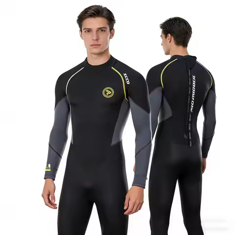 Men Diving Suit Women's Front Zip Wetsuits Jacket Pants 1.5mm 3mm Neoprene SCR Warm Diving Suit
