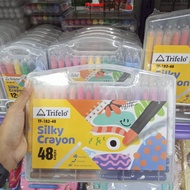 TRIFELO Silky Crayon 48 Smooth and Soft Colors Bonus Brush Inside Crayon for Toddler Crayons for Kid