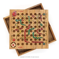 เกมไม้บันไดงู Snakes & Ladders ของเล่นไม้ เกมไม้ ของเล่นไม้เสริมพัฒนาการ ของเล่นไม้ฝึกสมอง wooden fa
