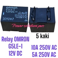 Relay for Ups Relay OMRON G5LE-1 12VDC 10A 250VAC 5pin 5-pin/ Relay SPDT 10A coil 12V DC