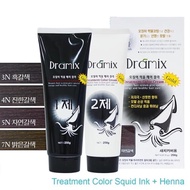 KOREA DRAMIX SQUID INK TREATMENT COLOR CREAM 500ML 3N,4N,5N,7N 韩国墨鱼染发膏 Hair Dye