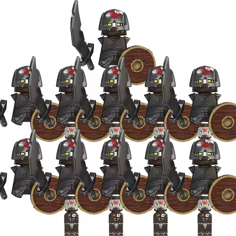 MOC Creative Medieval lotr Orcus Figures Orc Army Soldiers Raider Vargr Knights Building Blocks Bric