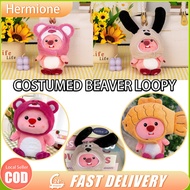 3 Styles Cute loopy plushie Doll Keychain with Removable Hat Kawaii Soft Doll Keychain For Bags Pend