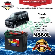 Münster Robust MF CMF NS60L | 55B24L (45AH) Car Battery Bateri Kereta for Suzuki Solio