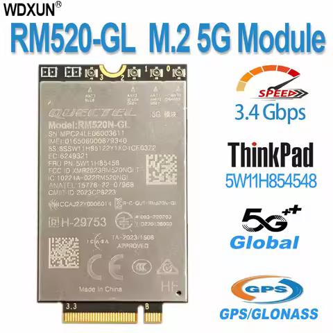 FOR Quectel RM520N-GL 5G Sub-6 GHz NR M.2 Module for FRU 5W11H85458