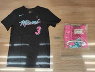 NEW Nike Dwyane Wade Miami Heat City Edition T-shirt tee sz M Jimmy Butler Tyler Herro James O'neal Jones Payton Bosh Hardaway curry james kobe luka air jordan xi 11 1 dunk low force NBA Final