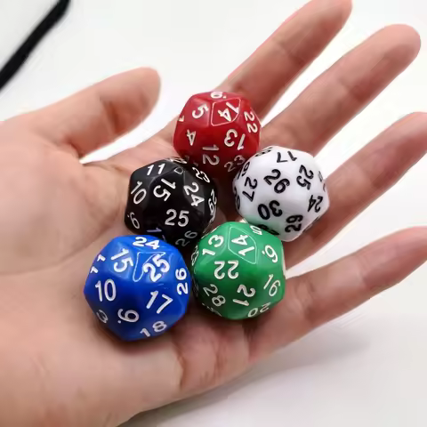 5pcs Cube 30 Sides D30 dungeon dices D&D Table board game 20 faces Acrylic Dice Sets For dungeons an