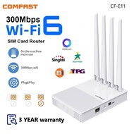 Comfast AX300 WiFi6 Sim Card Router 4G LTE Router【SIMBA/TPG/GOMO/EIGHT】Plug and Play With SIM Card s