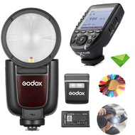 Godox V1 V1Pro O TTL フラッシュ、XPro-O 付き オリンパス パナソニック用、1/8000 HSS 500 フルパワーフラッシュ、1.3 秒のリサイクル時間、外部フラッシュ S