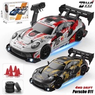 4WD 1/24 RC Drift Car Toy Porsche 911 GTR Sport Racing Car 2.4G Remote Control Car AE86 Kereta Contr