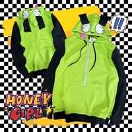 Anime Invader ZIM Cosplay Costume Coat Alien ZIM Gir Doom Hoodies Jacket Hooded Zip Up Pullovers Swe