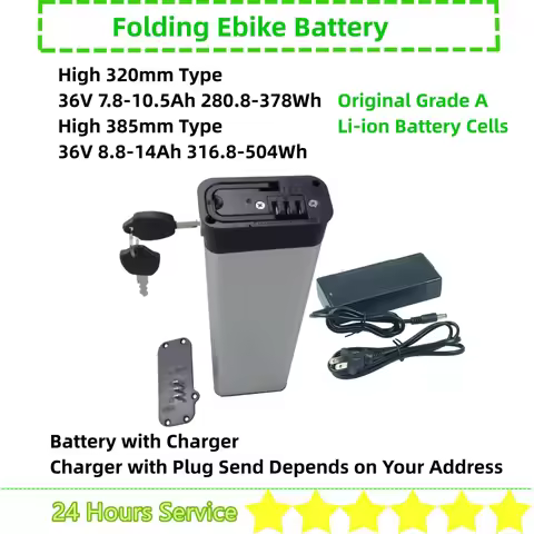 20 16 Inches Folding Ebike Battery 36V 7.5Ah 7.8Ah 8Ah 10Ah 12Ah 14Ah for Gotrax EBE1 Foldable City