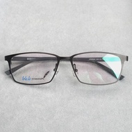 Titanium Spectacle Full Rim Big Size Rectangle Black/Grey Eyewear