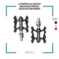[SG Ready Stock] Litepro K3 Quick Release Pedal Sealed Bearing | Mountain Bike MTB | Foldable Folding Bicycle | Cycling